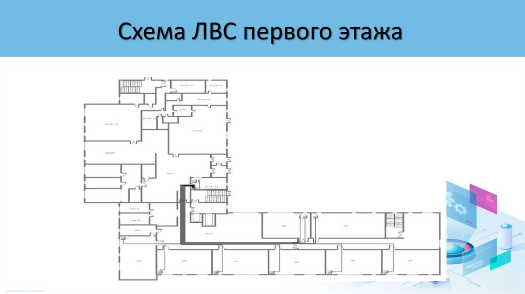 Схема ЛВС первого этажа