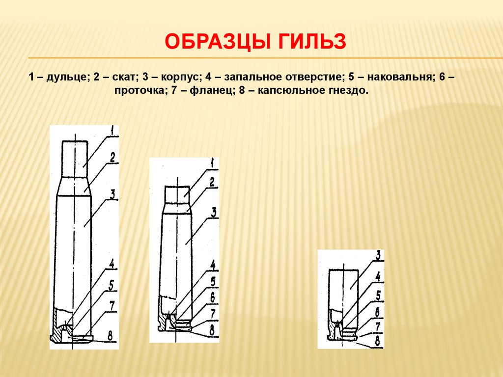 Образцы гильз