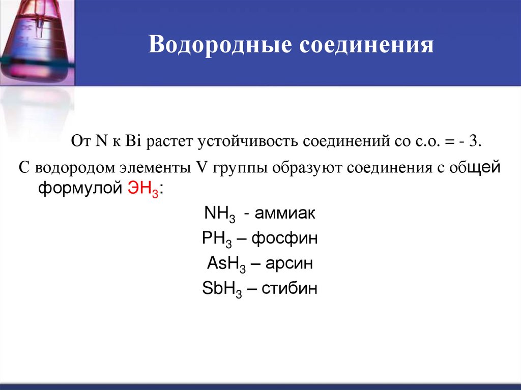 Водородные соединения