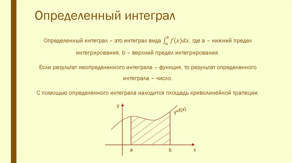 Определенный интеграл