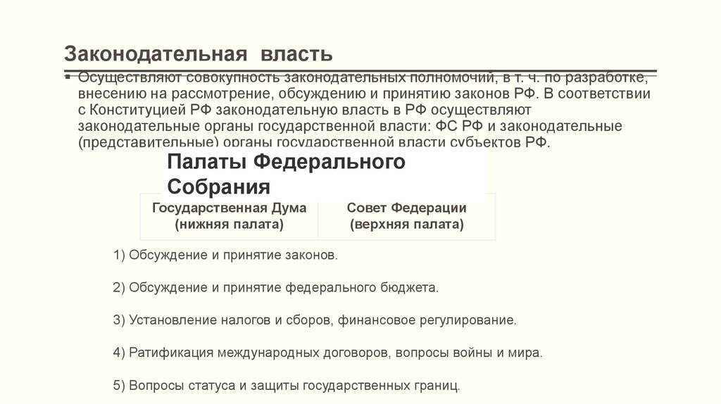 Законодательная власть