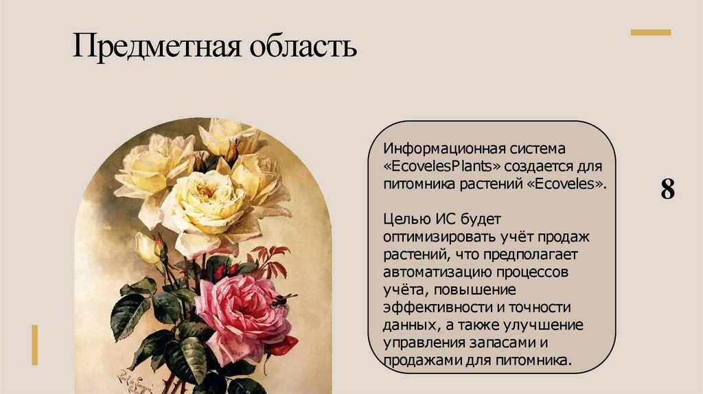 Предметная область