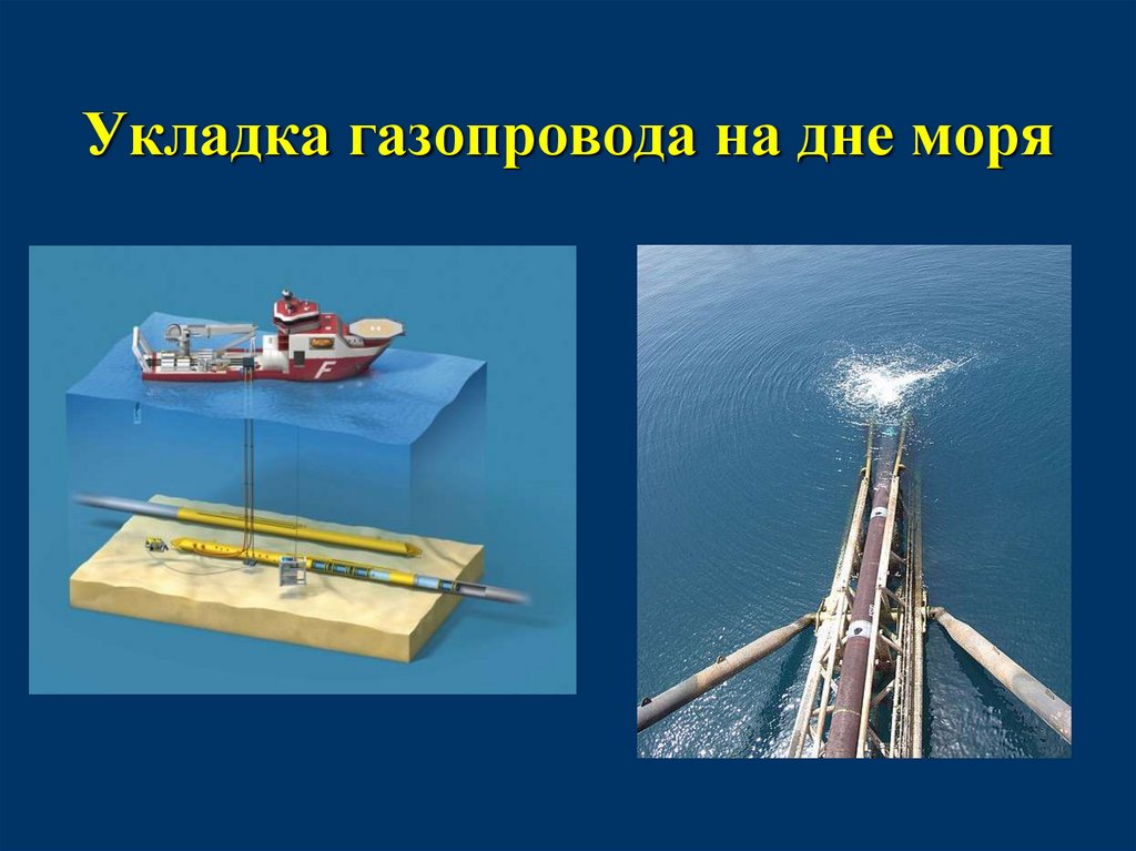 Укладка газопровода на дне моря