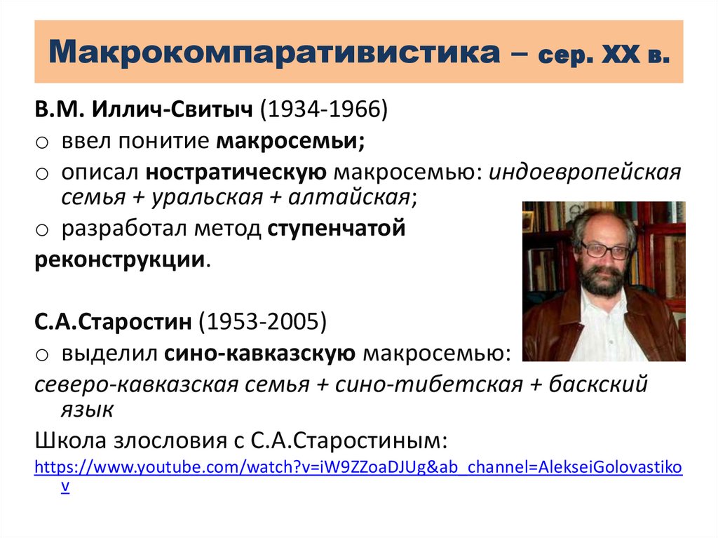 Mакрокомпаративистика – сер. XX в.