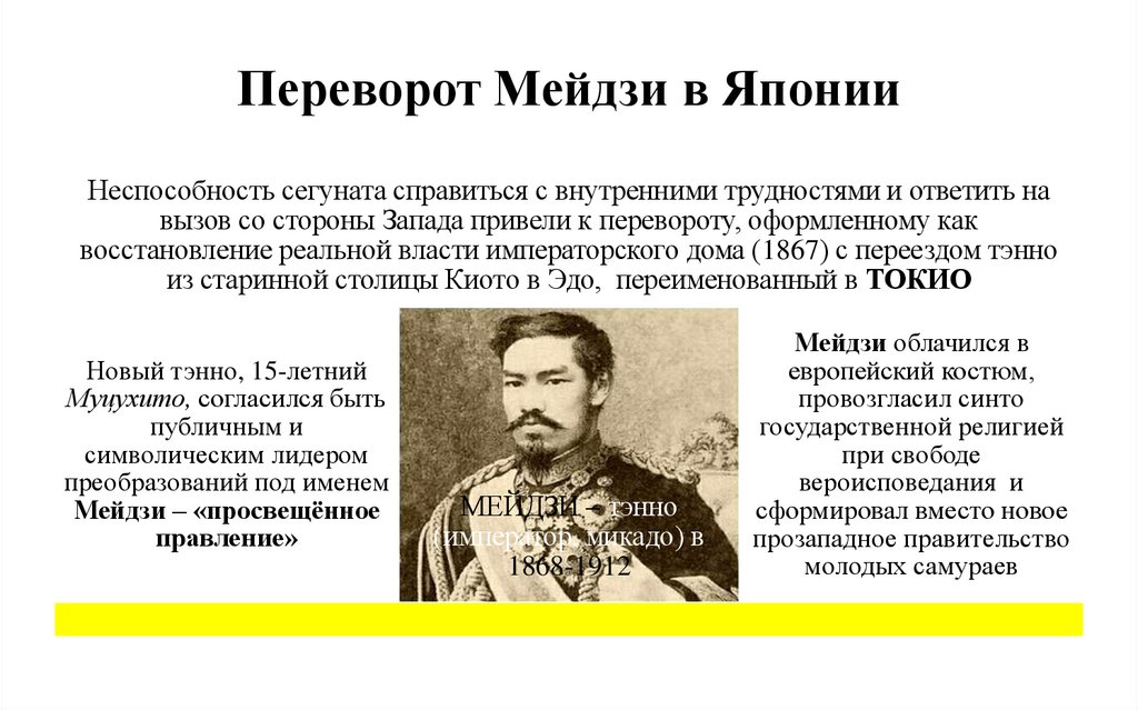 Переворот Мейдзи в Японии