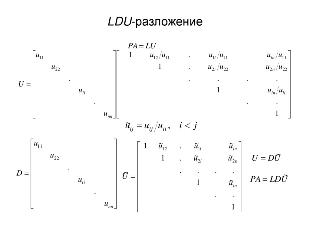 LDU-разложение