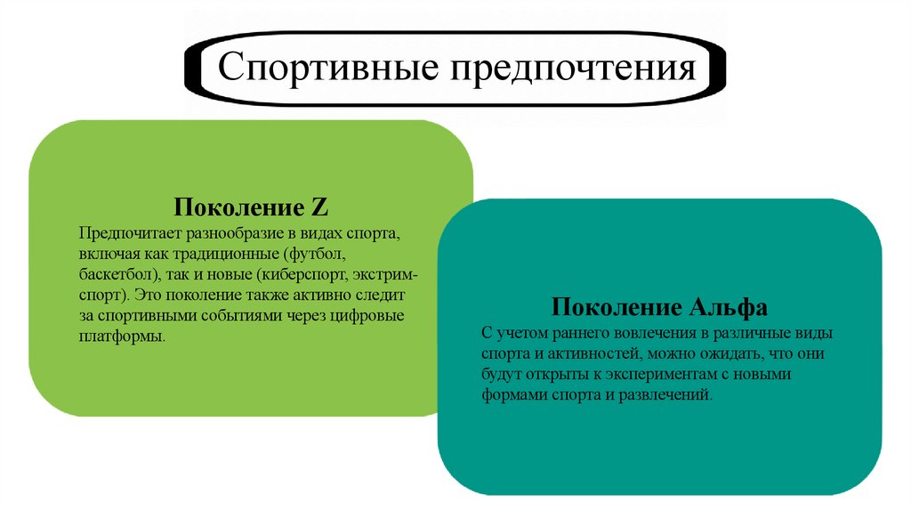 Спортивные предпочтения