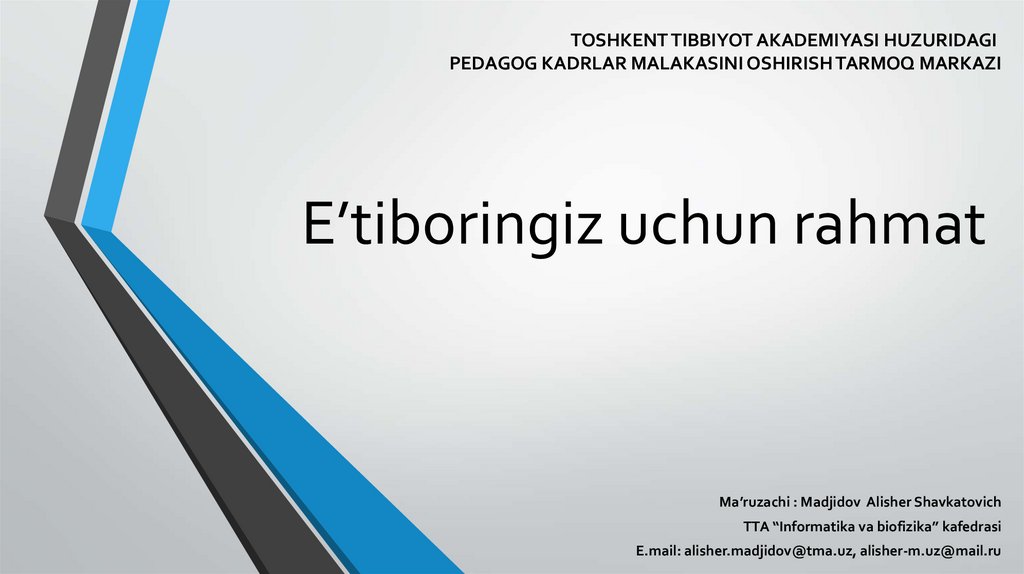 E’tiboringiz uchun rahmat