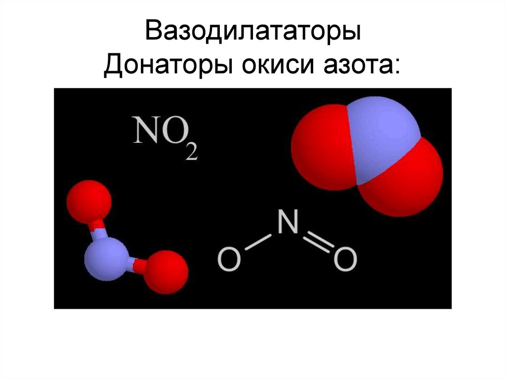 Вазодилататоры Донаторы окиси азота: