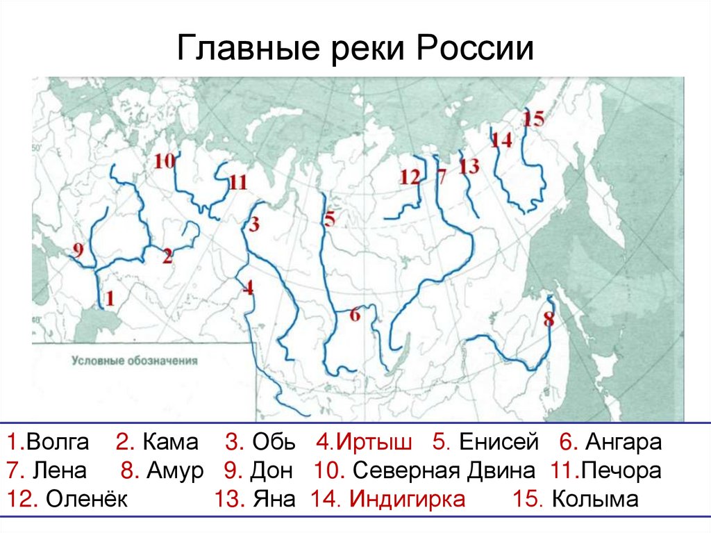 Главные реки России