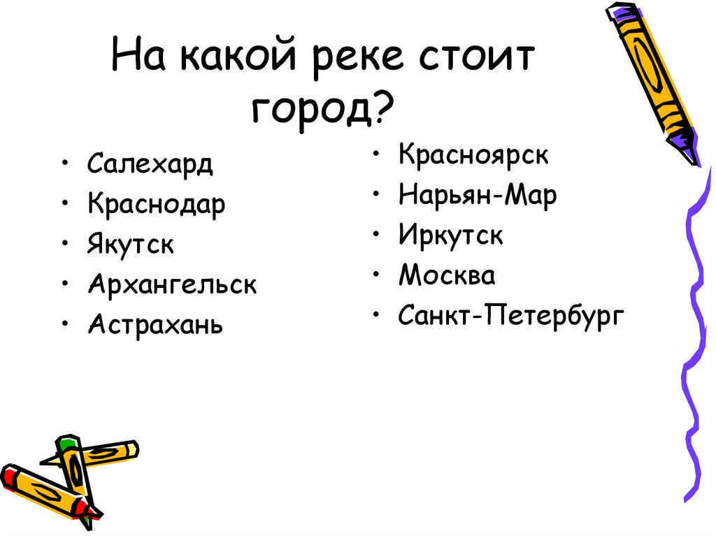 На какой реке стоит город?