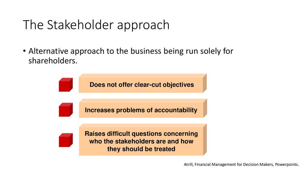 The Stakeholder approach