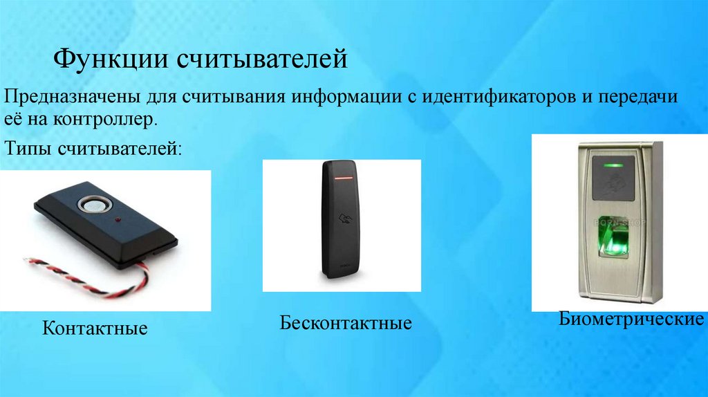 Функции считывателей