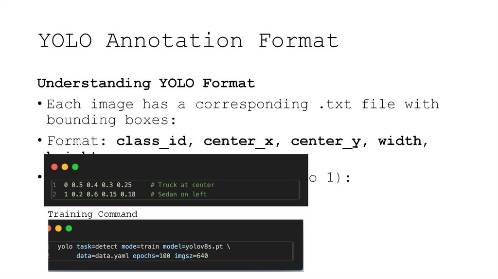 YOLO Annotation Format