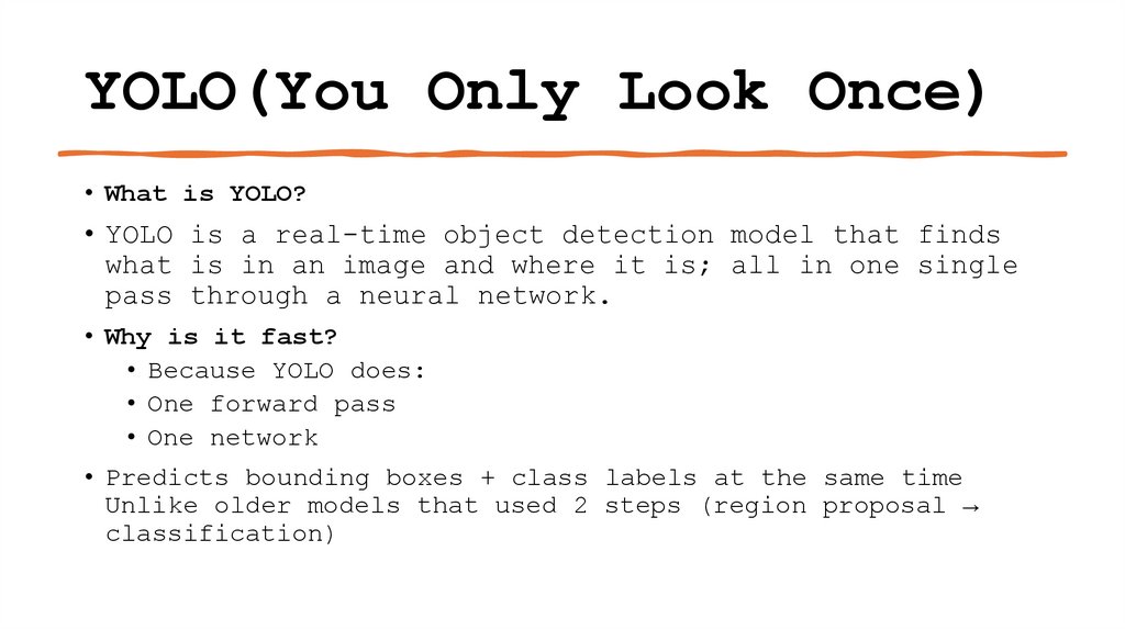 YOLO(You Only Look Once)