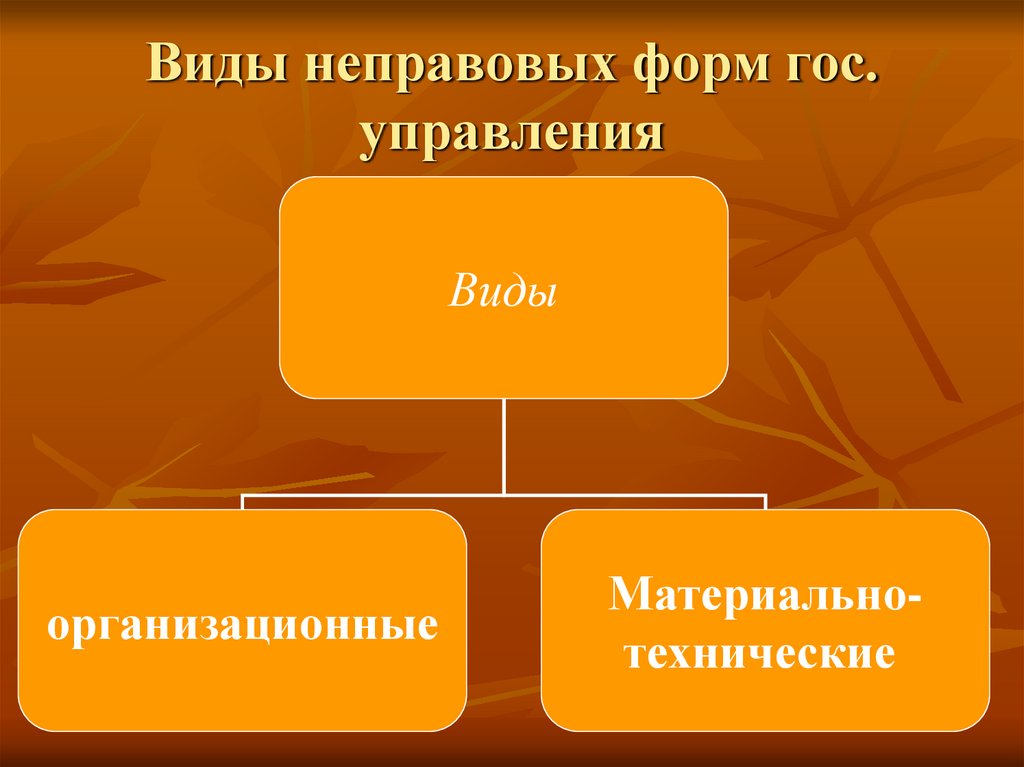 Виды неправовых форм гос. управления
