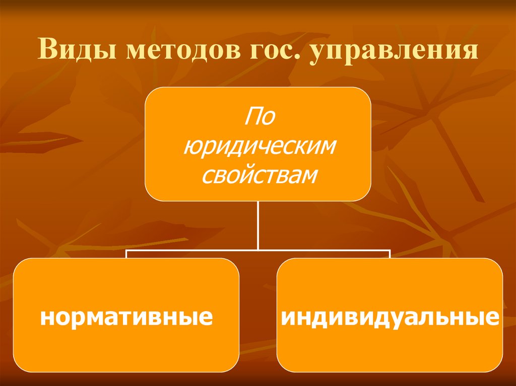Виды методов гос. управления
