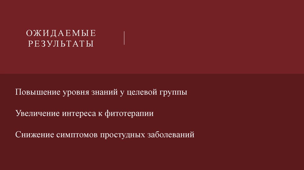 Ожидаемые результаты