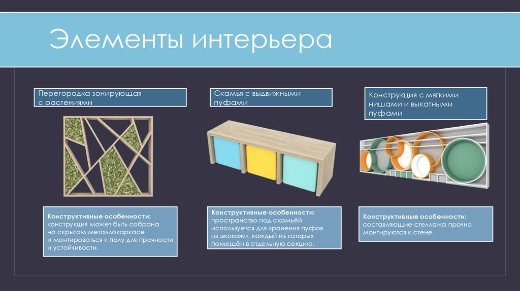 Элементы интерьера