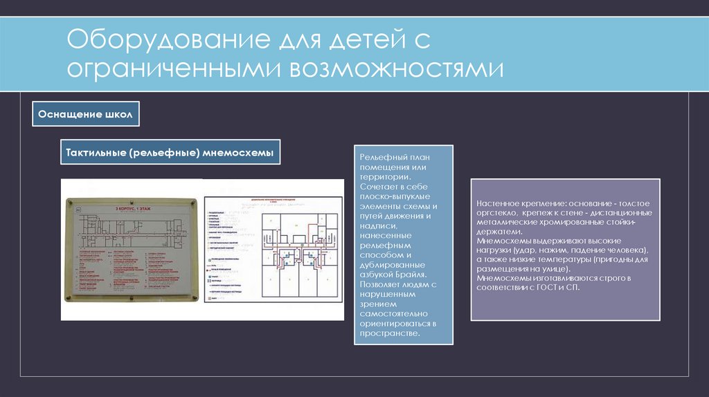 Оборудование для детей с ограниченными возможностями