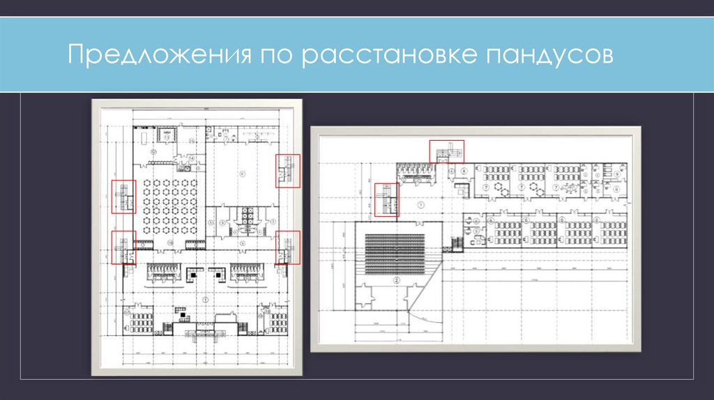 Предложения по расстановке пандусов