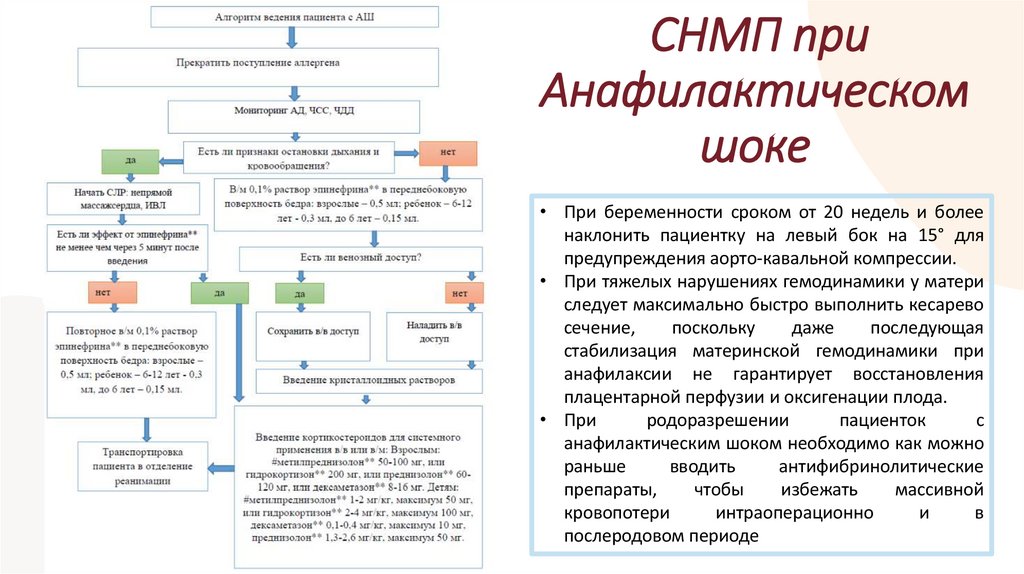 СНМП при Анафилактическом шоке