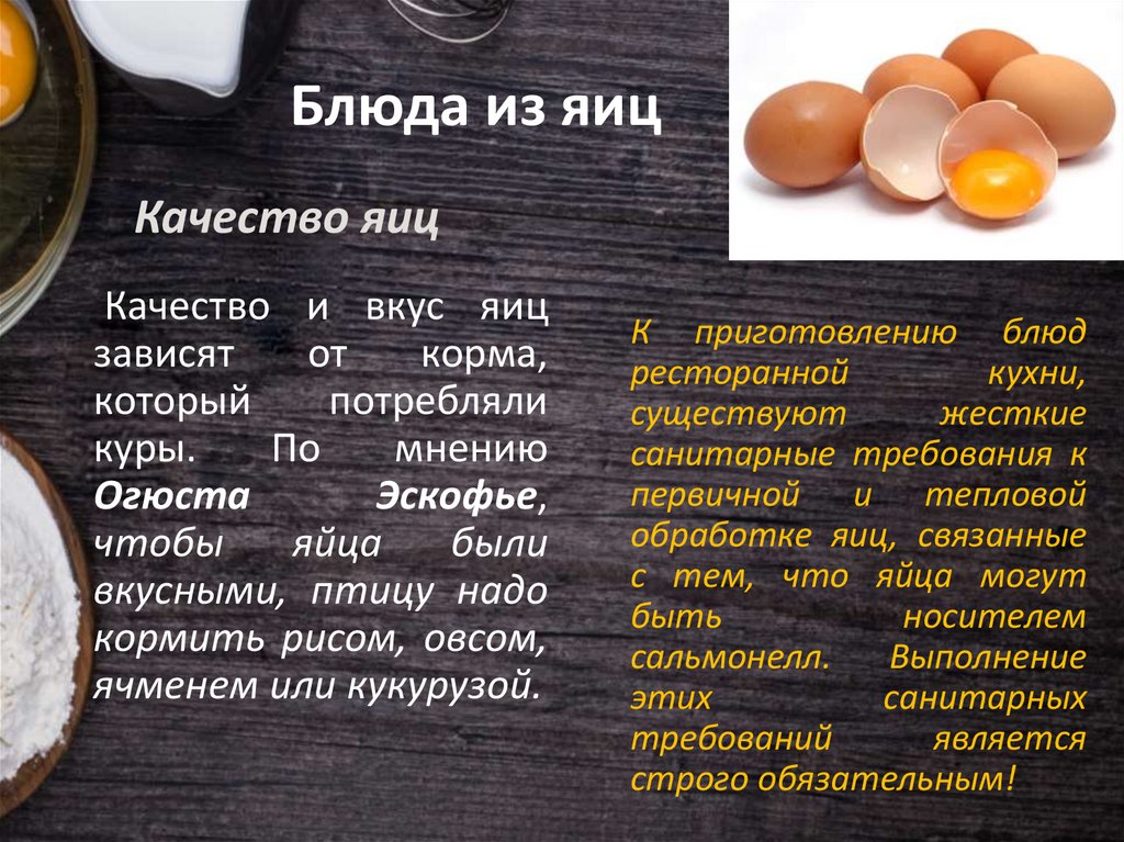 Блюда из яиц