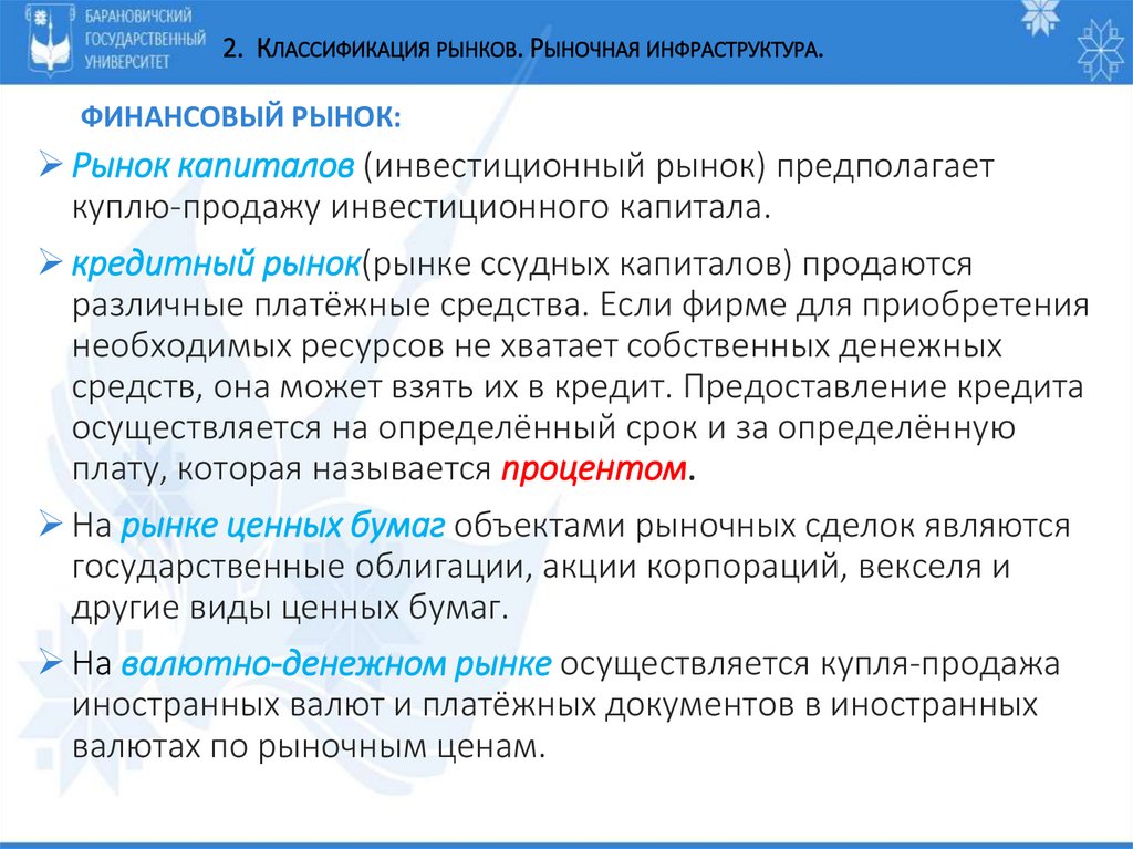 Финансовый рынок: