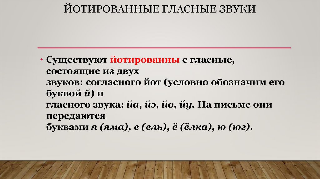 Йотированные гласные звуки