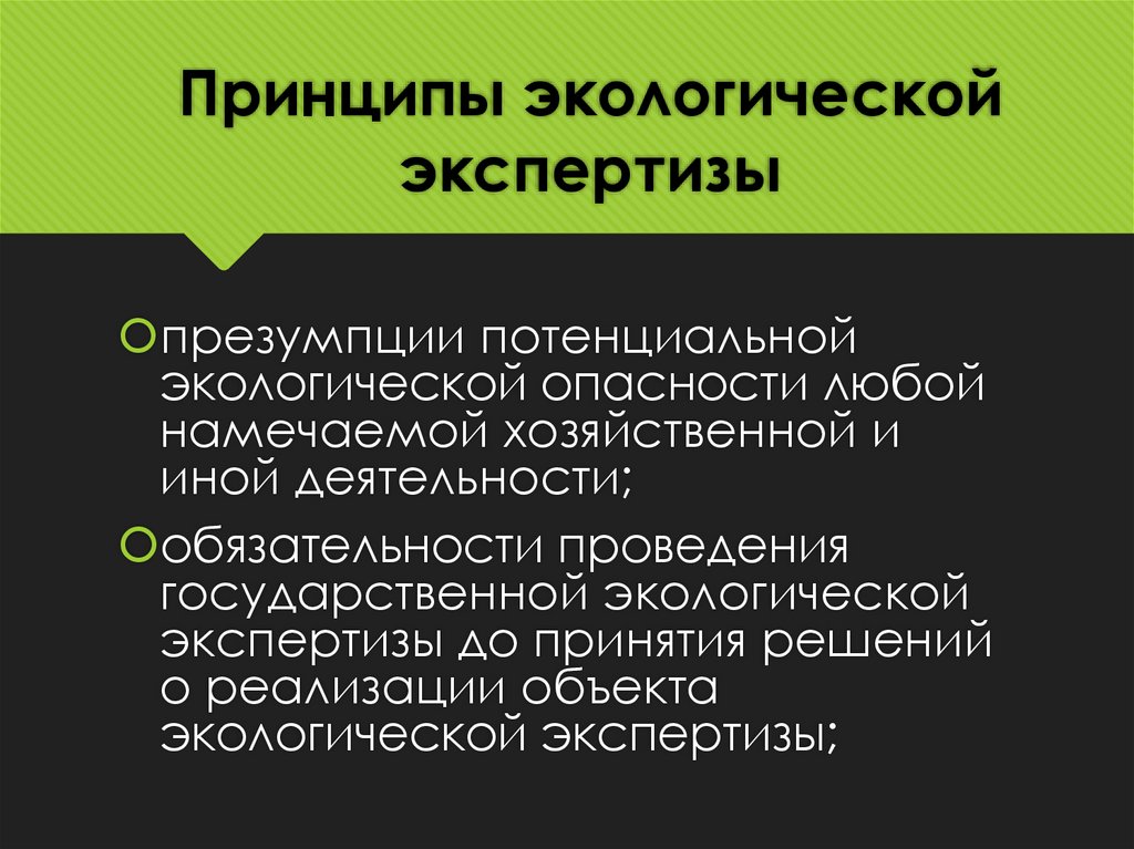 Принципы экологической экспертизы
