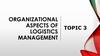 Organizational aspects of logistics management. Topic 3