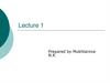 Lecture 1