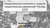 Национальная политика и подъём национальных движений. Распад СССР