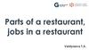 Parts of a restaurant, jobs in a restaurant
