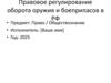 Правовое регулирование оборота оружия и боеприпасов в РФ