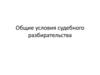 Общие условия судебного разбирательства