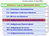 Дифракция света. Тема 2.4. Дифракция света. Основные эксперименты