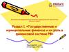 Государственные и муниципальные финансы и их роль в финансовой системе РФ