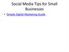 Social Media Tips for Small Businesses