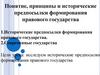 Понятие, принципы и исторические предпосылки формирования правового государства