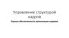Управление структурой кадров. Оценка обеспеченности организации кадрами