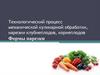 Технологический процесс механической кулинарной обработки, нарезки клубнеплодов, корнеплодов Формы нарезки