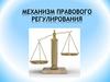 Механизм правового регулирования