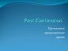 Past Continuous Прошедшее продолженное время