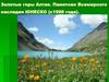 Золотые горы Алтая. Памятник Всемирного наследия ЮНЕСКО (с1998 года)