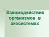 Взаимодействия организмов в экосистемах