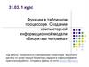 Функции в табличном процессоре. Создание компьютерной информационной модели «Биоритмы человека»