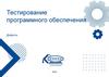 Тестирование программного обеспечения