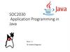SOC2030. Application Programming in Java