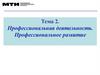 Профессиональная деятельность. Профессиональное развитие